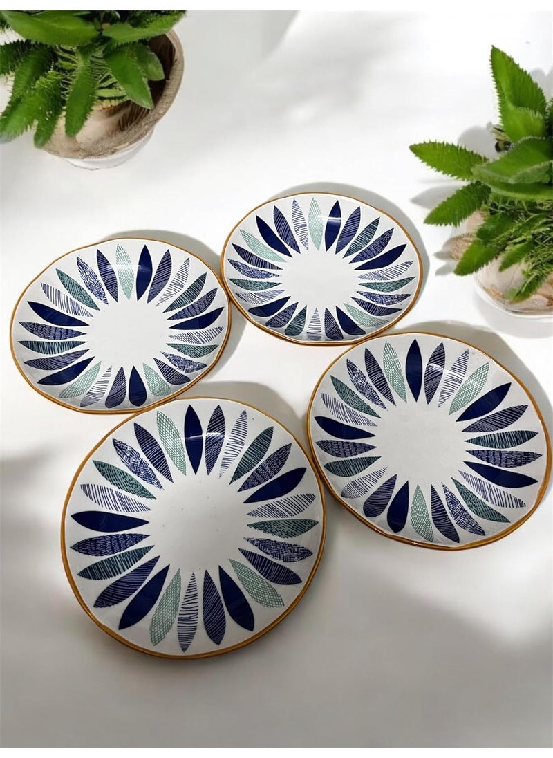HOMEAWARE HOMEAWARE Luxury Handmade Ceramic Dessert Plate Thick Durable Elegant Leaf Design Microwave Dishwasher Safe Premium Box Packaging Modern Handcrafted Uniqueness  - Image 3