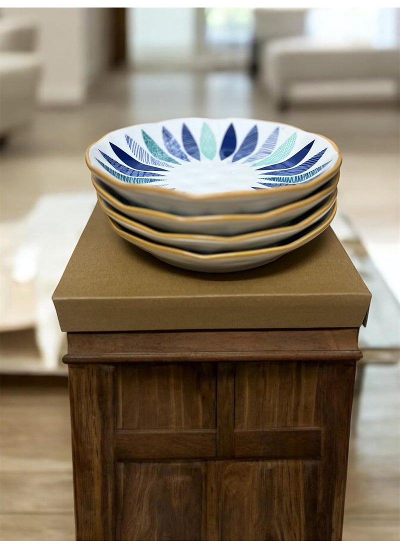HOMEAWARE HOMEAWARE Luxury Handmade Ceramic Dessert Plate Thick Durable Elegant Leaf Design Microwave Dishwasher Safe Premium Box Packaging Modern Handcrafted Uniqueness  - Image 4