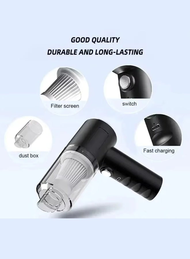 oldlaiben Handheld Car Vacuum Cleaner,Cordless Car Vacuum Cleaner,Vacuum Cleaner And Air Duster, 120w High Power Hand Held Vacuum With Multi-Nozzles For Car, Home, Office, Pet - Image 2