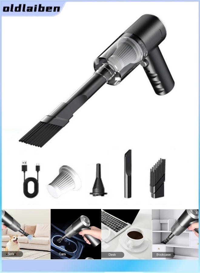 oldlaiben Handheld Car Vacuum Cleaner,Cordless Car Vacuum Cleaner,Vacuum Cleaner And Air Duster, 120w High Power Hand Held Vacuum With Multi-Nozzles For Car, Home, Office, Pet - Image 1