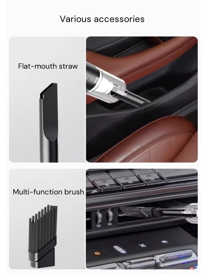 oldlaiben Handheld Car Vacuum Cleaner,Cordless Car Vacuum Cleaner,Vacuum Cleaner And Air Duster, 120w High Power Hand Held Vacuum With Multi-Nozzles For Car, Home, Office, Pet - Image 3