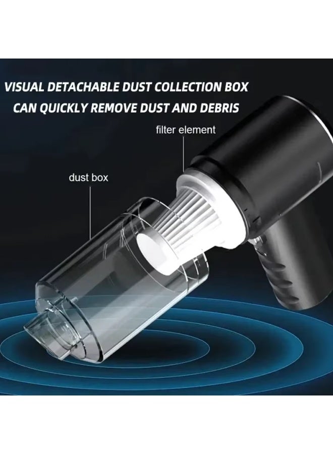 oldlaiben Handheld Car Vacuum Cleaner,Cordless Car Vacuum Cleaner,Vacuum Cleaner And Air Duster, 120w High Power Hand Held Vacuum With Multi-Nozzles For Car, Home, Office, Pet - Image 4