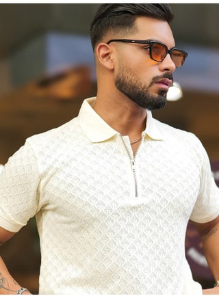 Mens Kite Textured Polo Neck Half Sleeve Cotton Slim Fit T-Shirt - pzsku/Z9F2B5015010FD30F07E9Z/45/1746219213/246d0d11-5ae8-4b9a-a538-65cb8c163eb6