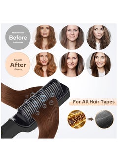 IMPERIUM Hair Care Straightener Brush with Thermostatic Control, Anti-Scalding Design, 360-Degree Rotating Base Cord,Hair Styler for Men & Women, Suitable for Home, Travel, Salon, All Hair  - Image 2