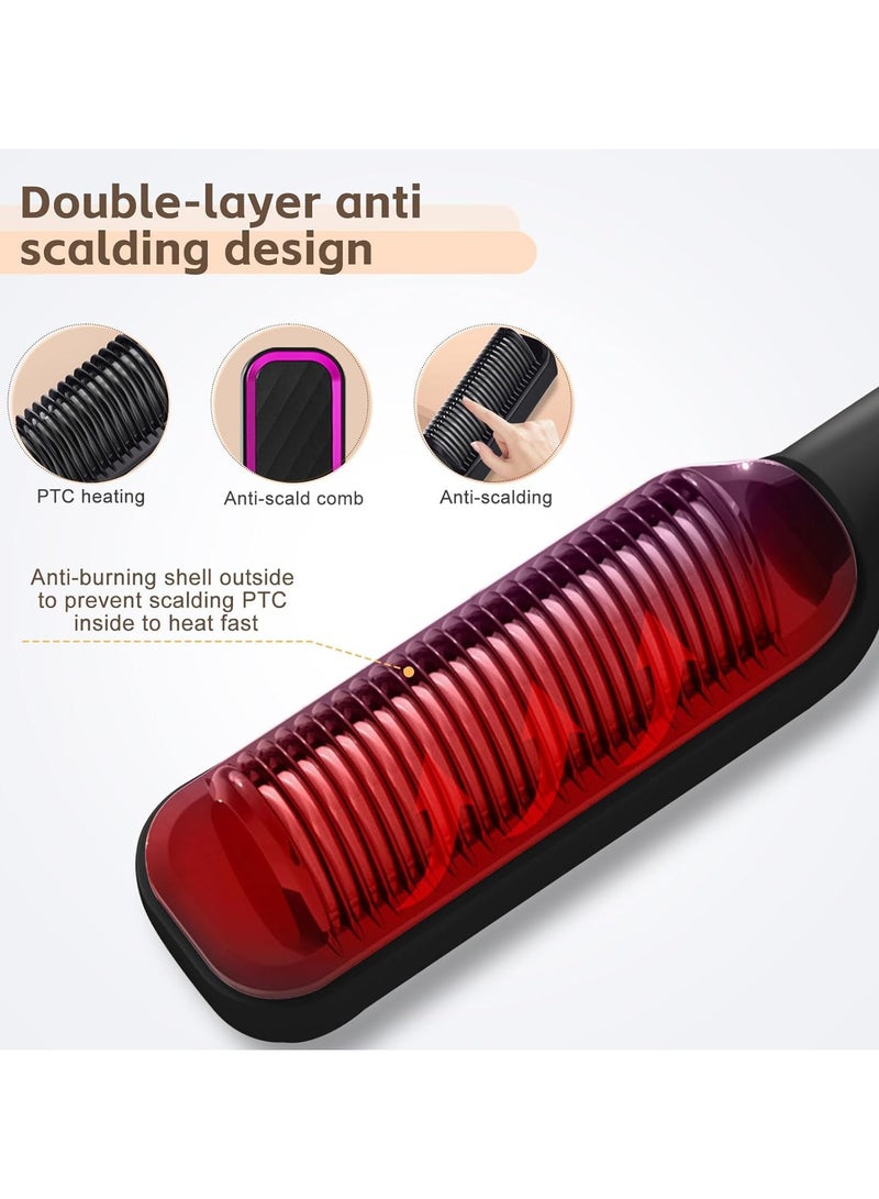 IMPERIUM Hair Care Straightener Brush with Thermostatic Control, Anti-Scalding Design, 360-Degree Rotating Base Cord,Hair Styler for Men & Women, Suitable for Home, Travel, Salon, All Hair - Image 3