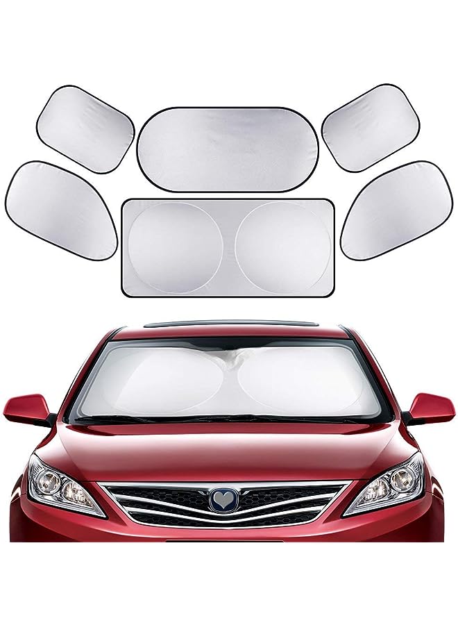 PROMASS Car Sun Shade Folding Silvering Reflective Car Window Sun Shade Visor Shield Cover - Image 1