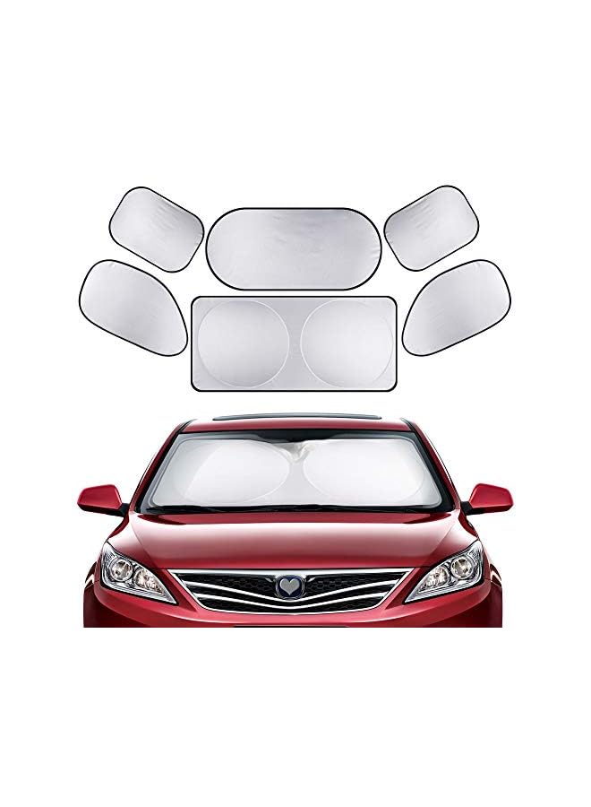 PROMASS Car Sun Shade Folding Silvering Reflective Car Window Sun Shade Visor Shield Cover - Image 2