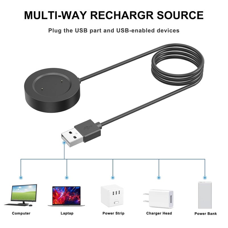 Mugust Charger for Xiaomi Mi Watch/S1 Active/Colour Sport/Color2 - Replacement USB Charging Cable for Smart Watch Accessories (100 cm) - Image 5