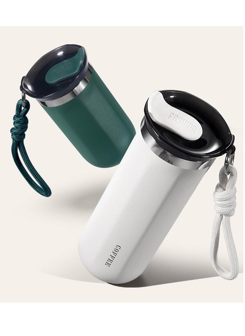 TYCOM Travel Coffee Mug 500 ML Stainless Steel Vacuum Ice and Hot Drinks Insulated Tumbler for Home Office Outdoor Works White.  - Image 5