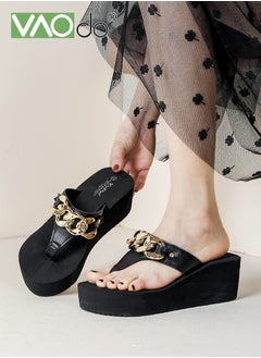 Womens Thong Flip Flops Platform  High Wedge Beach Sandals Summer Non-slip Comfortable Slippers