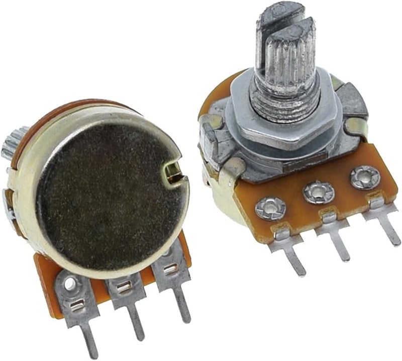 WH148 B1K B2K B5K B10K B20K B50K B100K B500K 3Pin 15mm Shaft Amplifier Dual Stereo Potentiometer 500K 5Pcs(10K Ohm) - Image 1