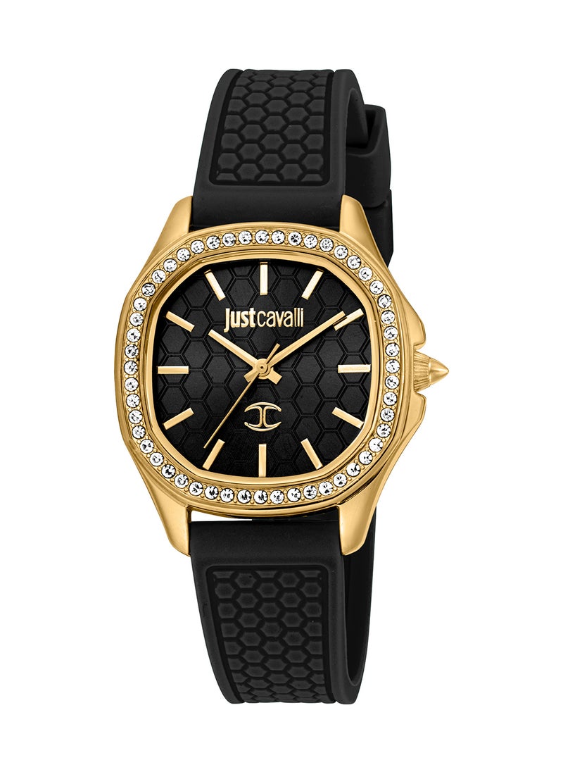 Just Cavalli - Women's Tonneau Shape Silicone Wrist Watch JC1L263P0025 - 33 Mm - Image 1