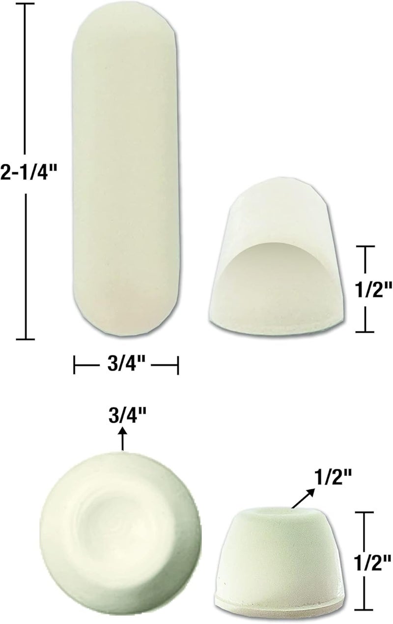 Danco 10062 Universal Toilet Seat Bumper, For Use With Toilet Seats, Rubber, White - Image 2