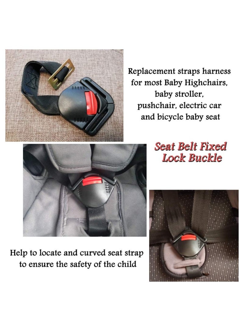 DOUGEI Universal Baby Car Seat Safety Harness Locking Buckle Clip, Car Seat Toddler Harness Clip for Pram Buggy, Electric Cars, Kid Pushchair, High Chair  - Image 5