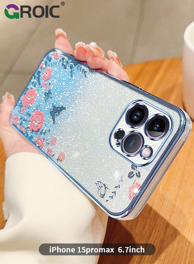 GROIC For iPhone 15 Pro Max Case,Slim Thin Shinny Sparkly Soft TPU Shockproof Protective Phone Cover,Gradient Glitter Shockproof Non-Slip Bumper Protective Shell for iPhone 15 Pro Max 6.7 Inch - Image 1