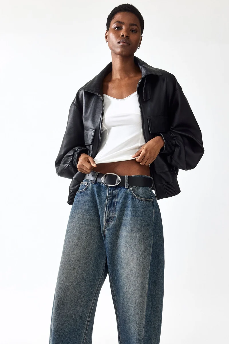 H&M Lace-trimmed top