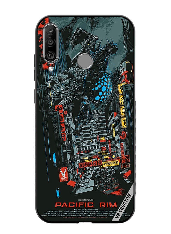 Protective Case Cover For Huawei P30 Lite Pacific Rim Design Multicolour
