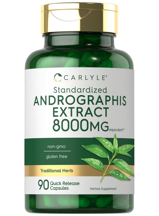 Carlyle Andrographis Paniculata Capsules | 8000mg | 90 Pills | Herb Extract Supplement | Non-GMO and Gluten Free - Image 1
