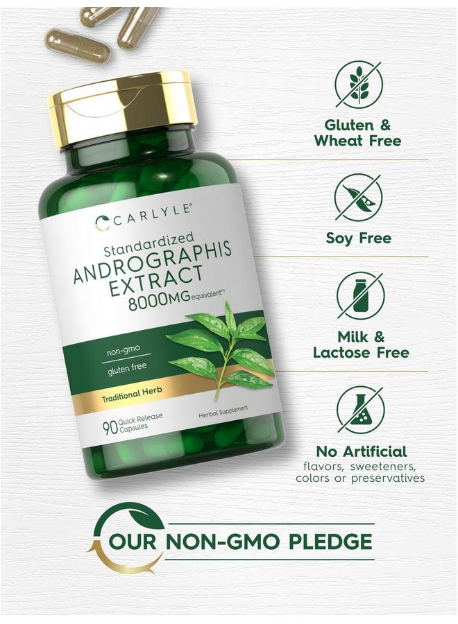 Carlyle Andrographis Paniculata Capsules | 8000mg | 90 Pills | Herb Extract Supplement | Non-GMO and Gluten Free - Image 5