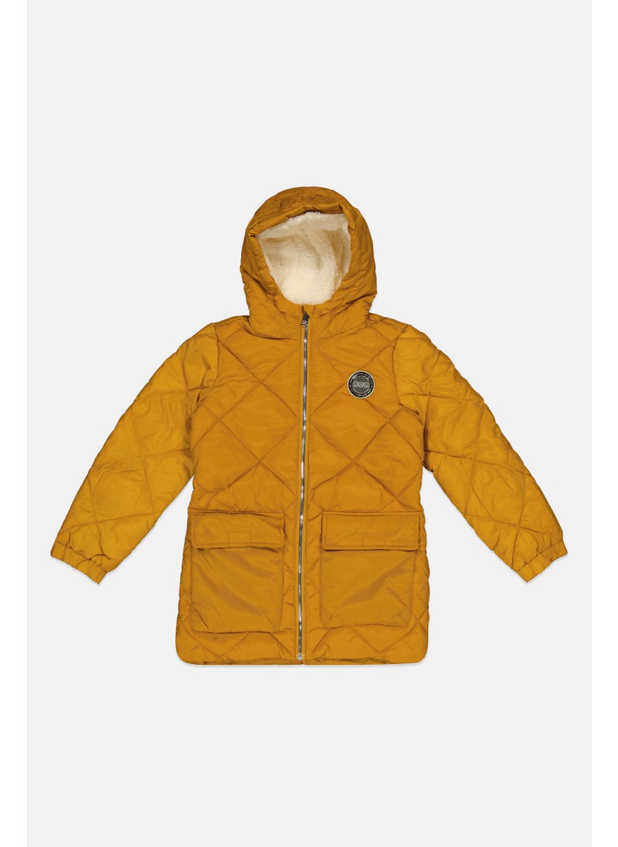 Kids Girl Hooded Quilted Puffer Jacket, Mustard - pzsku/Z9F2B9EE51A69A5395ED7Z/45/_/1738074210/bae4a029-2549-4e60-bdea-cac058b331fa