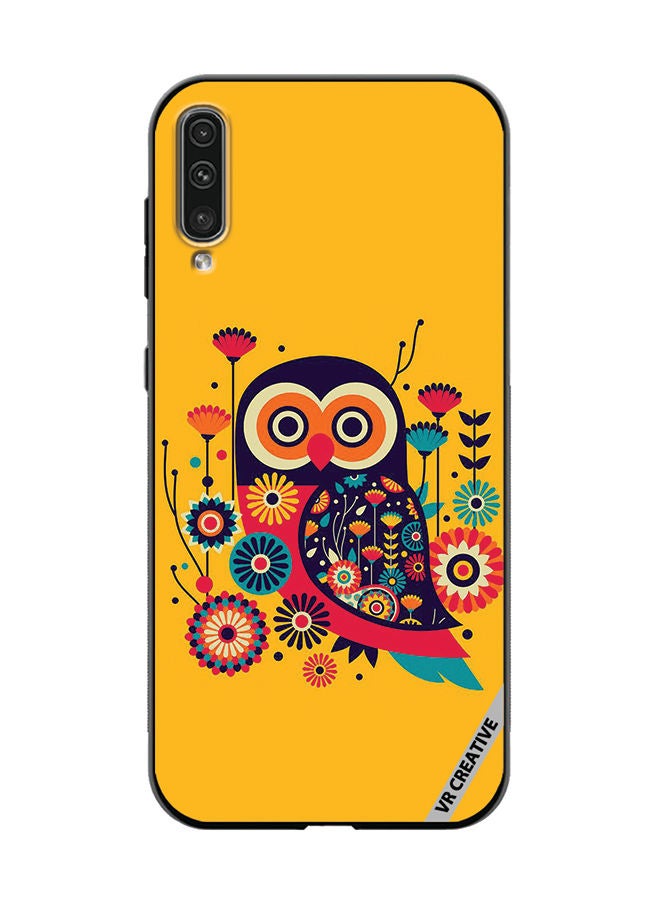 VR CREATIVE Protective Case Cover For Samsung Galaxy A50/A50s Owl Illustrate Design Multicolour - Image 1