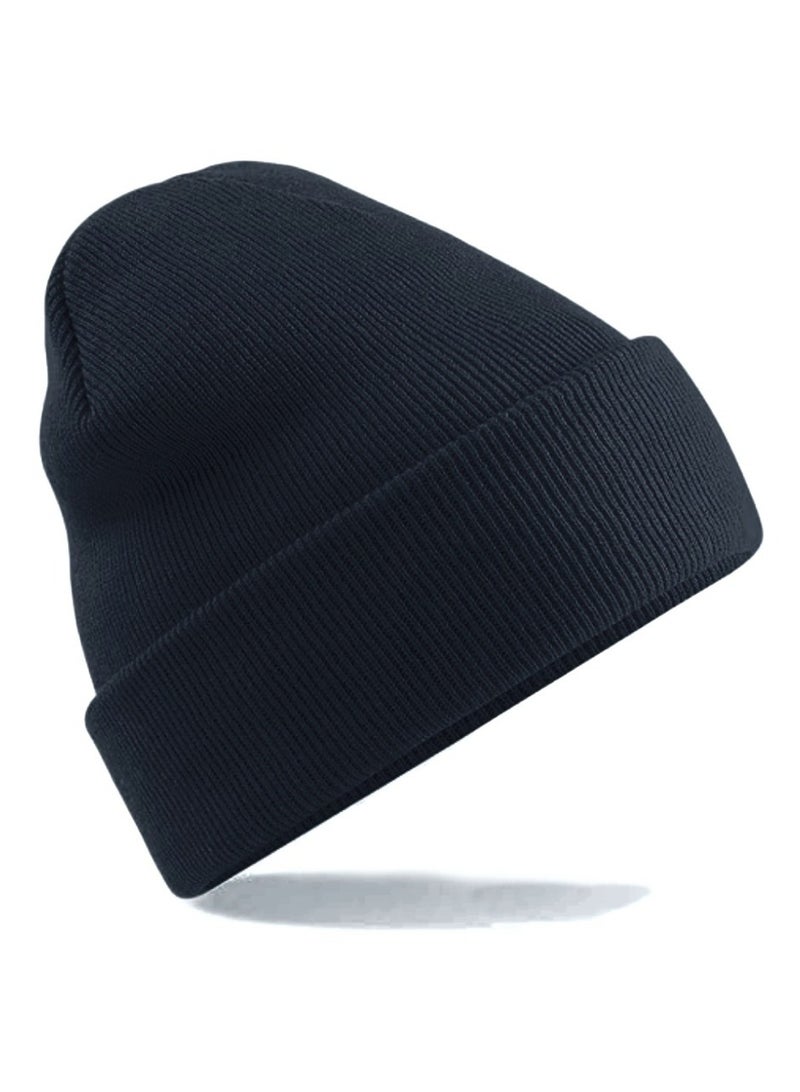 Beanie hat , Warm Knit Hat Thick Fleece Lined Winter Cap  - Image 1
