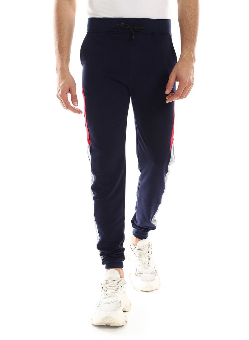 Caesar Detailed Casual Sweatpants With Coloured Side  - Image 1