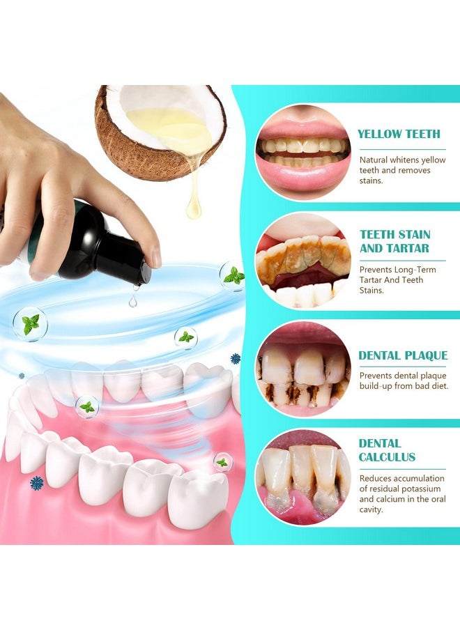 ELBBUB - Coconut Pulling Oil - Ayurvedic Mint Oil Pulling Mouthwash With Tongue Scraper | Natural Essential Oils For Fresh Breath, Teeth Whitening & Healthy Gums | Alcohol-Free 8 Fl. Oz - Image 1