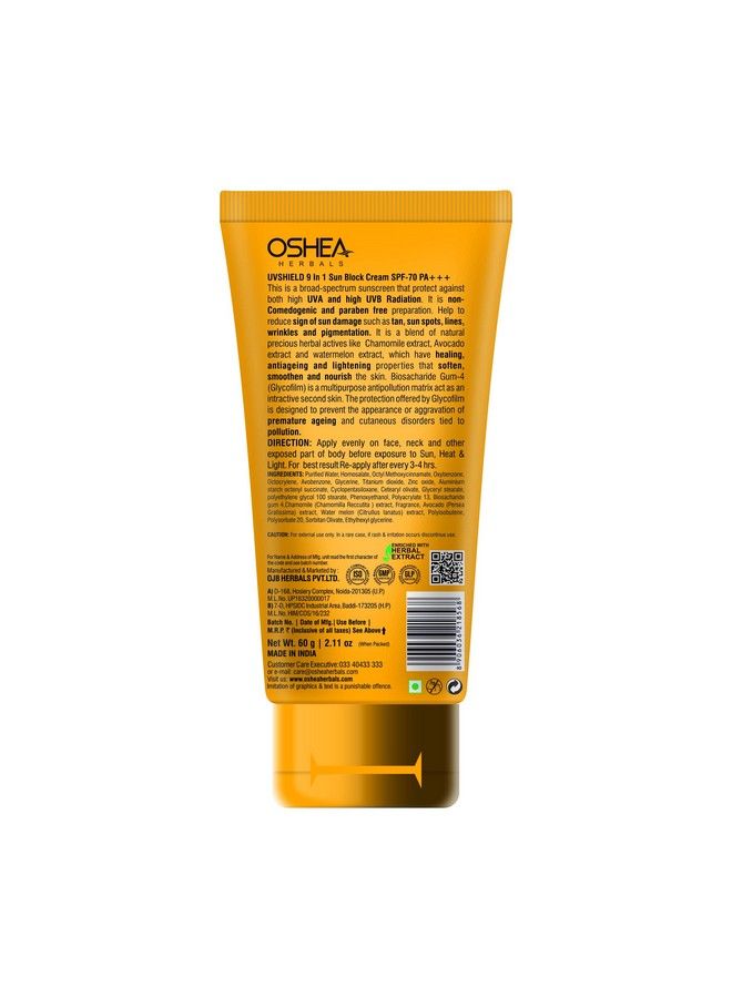 OSHEA Herbals Uvshield 9 In 1 Sun Block Cream Spf70 Pa+++ - Image 3