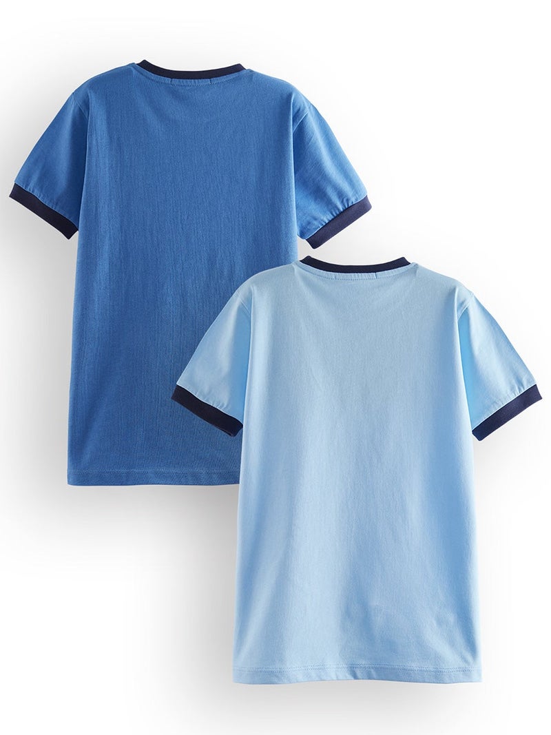 Denokids 2 Pack Boy Navy Blue&Blue T-shirts - Image 4
