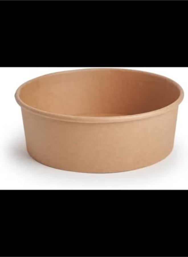 ايكواي Ecoway Compostable Heavy Duty Made Of Paper - [38 Ounce - 1100 Ml, Pack Of 50] Disposable Bowls Eco-Friendly Biodegradable Perfect For Salad, Soup, Dessert, Hot or Cold Use, Brown - Image 3