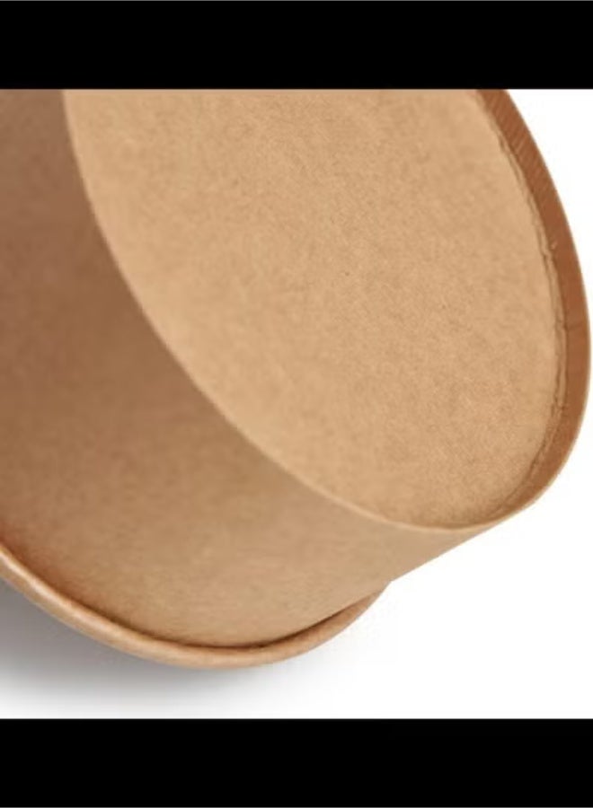 ايكواي Ecoway Compostable Heavy Duty Made Of Paper - [38 Ounce - 1100 Ml, Pack Of 50] Disposable Bowls Eco-Friendly Biodegradable Perfect For Salad, Soup, Dessert, Hot or Cold Use, Brown - Image 2