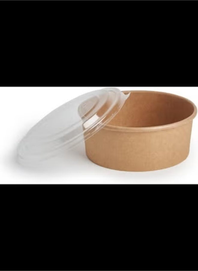 ايكواي Ecoway Compostable Heavy Duty Made Of Paper - [38 Ounce - 1100 Ml, Pack Of 50] Disposable Bowls Eco-Friendly Biodegradable Perfect For Salad, Soup, Dessert, Hot or Cold Use, Brown - Image 1