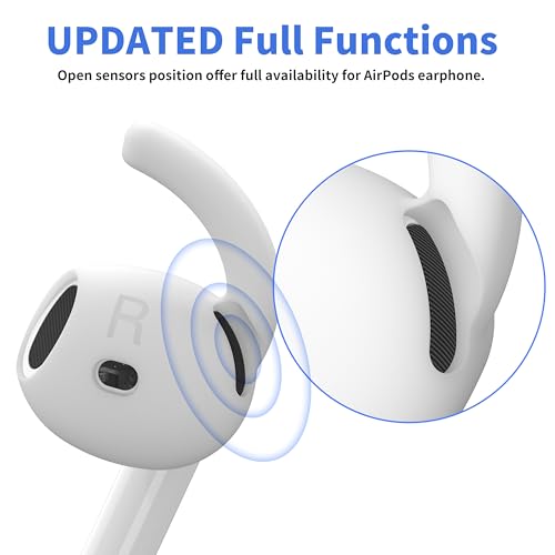 DamonLight 4 Pairs Ear Hooks for AirPods 4th Generation [Added Storage Pouch] Anti Slip Sport Ear Tips Accessories Compatible with AirPods 4 [2024 Released] S & L - Image 2