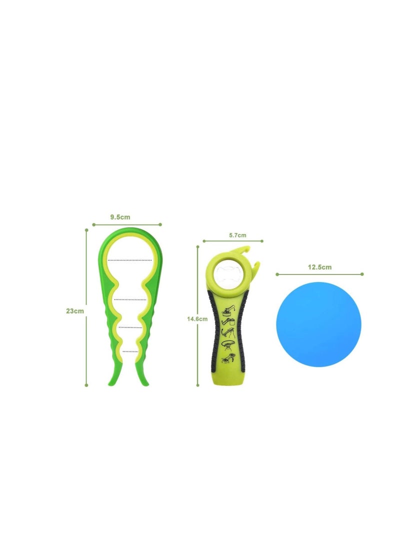 SYOSI - Jar Opener, Bottle Opener Non Slip Can Opener to Remove Stubborn Lids, Caps and Bottles Multi Kitchen Gadgets Designed for Weak Hands,Arthritis,Seniors,Elderly - Image 1