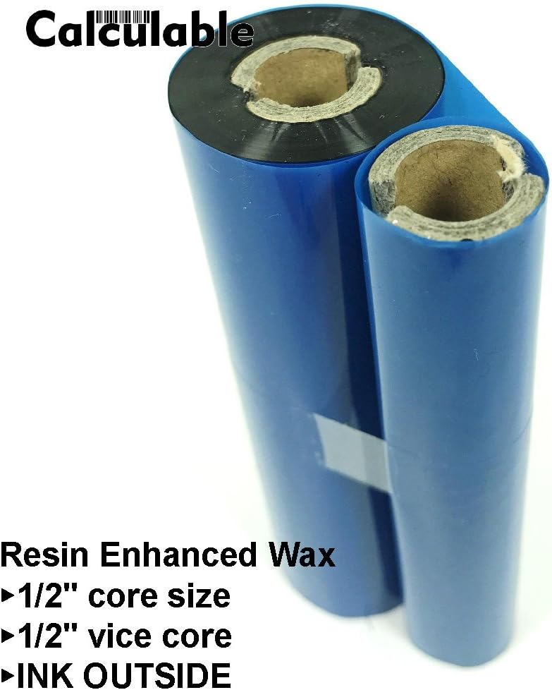 DEFMATE 3Count 4.33" x 243' (110mmx74m) Resin Enhanced Wax 1/2" Core Thermal Transfer Wax Ribbon for Label, Tag & Barcode Printing for Zebra,TEC,DATAMAX,INTERMEC,Avery,Citizen,SATO,TSC,GODEX,ARGOX - Image 4