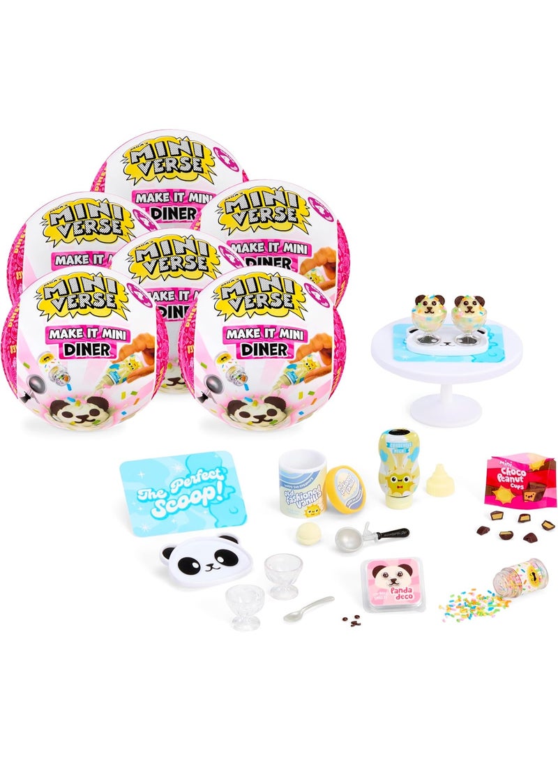 MGA's Miniverse MGA’s Miniverse Make It Mini Foods Diner Series 4 Surprise, DIY Mini Resin Snack & Dessert Replicas with Ingredients, Recipe Card, Accessories, Table Display & Blind Packaging – 8 Styles- 546825 - Image 5