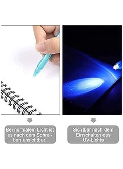 Generic مجموعة أقلام سحرية خفيفة بالحبر غير المرئي مكونة من 7 قطع أصفر/أحمر/أزرق  - Image 2