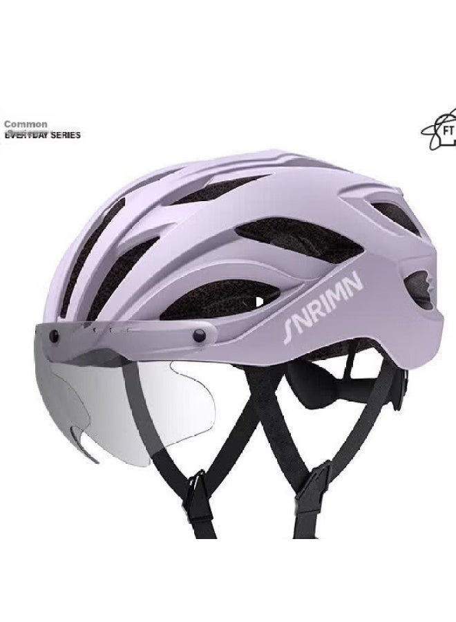 Sunrimoon S79 Road Bike Helmet With Magnetic Visor Cycling Helmet For Men And Women Safety Cap Pink Purple - Image 1