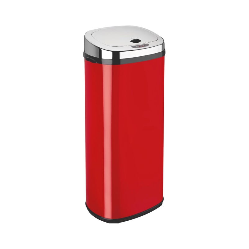 Dihl Rect 50L Stainless Steel Auto Sensor Kitchen Waste Dust Bin Automatic Motor RED