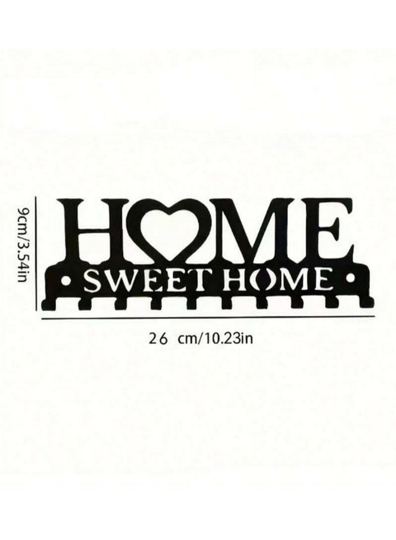 "Home Sweet Home" Wall-Mounted Key Holder – Stylish & Functional Key Organizer - Image 2