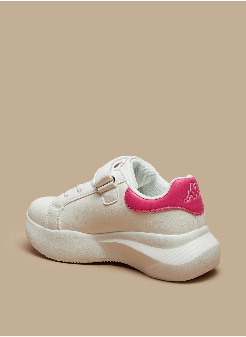 Kappa - Girls Heart Detail Sneakers with Hook and Loop Closure - Image 1