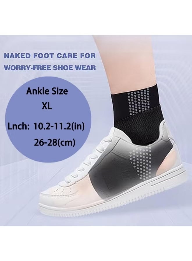 1 Pair Bandage Ankle Brace, Sleeve Ankle Support with Gel Pad, Ankle Sprain Tendonitis and Arthritis, Foot Brace Adjustable Breathable Compression Ankle Brace Ankle Support Stabilizer Wrap (black, XL) - Image 4