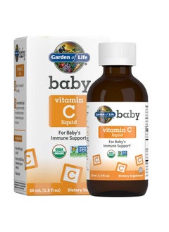 Baby Vitamin C Drops For Infants And Toddlers Organic Whole Food Liquid Vitamin C 45Mg Immune Support For Babies From Amla Fruit Citrus Flavor Vegan & Gluten Free 56 Ml (1.9 Fl Oz)