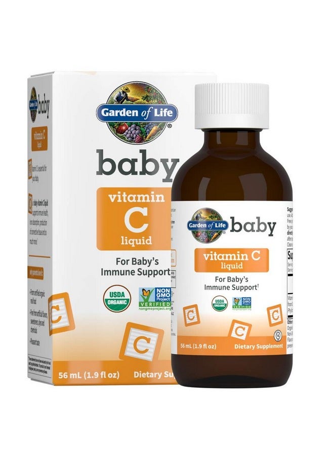 Garden of Life - Baby Vitamin C Drops For Infants And Toddlers Organic Whole Food Liquid Vitamin C 45Mg Immune Support For Babies From Amla Fruit Citrus Flavor Vegan & Gluten Free 56 Ml (1.9 Fl Oz) - Image 1