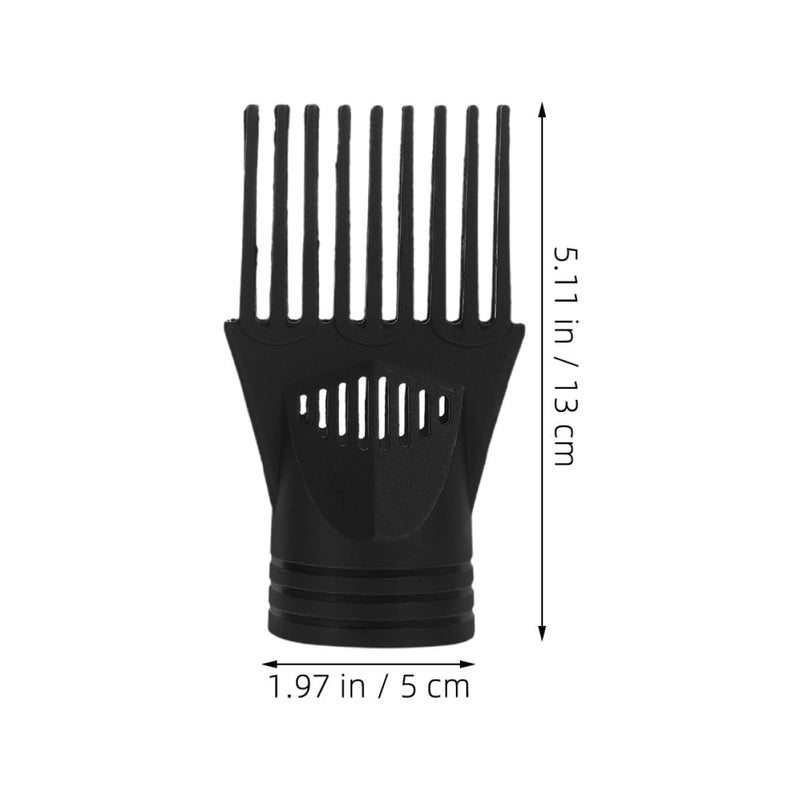 Black 6PCS Hair Dryer Nozzle Replacement Styling Comb For Home Salon - Image 3