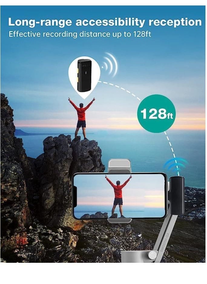 Y&D - K10 Wireless Lavalier Microphone for iPhone iPad, Noise Canceling, Lapel with 2 Mini Microphones, Lav Mic YouTube, Facebook and TikTok - Image 1