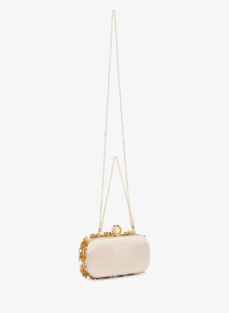 Khizana  Gold Sequin Embellished Detail Clutch for Women | Best Price UAE