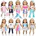 iBayda 18 Inch Doll Fashion Clothes  10 Sets Include Outfits Mermaid Dress Bikini Hats  Handbags Accessories Doll Not Included - Image 4