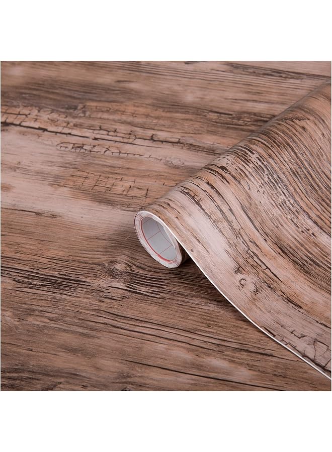 erorex 346 0478 Adhesive Film Rustic Wood 17.7 Inch X 78.7 Inch - Image 1